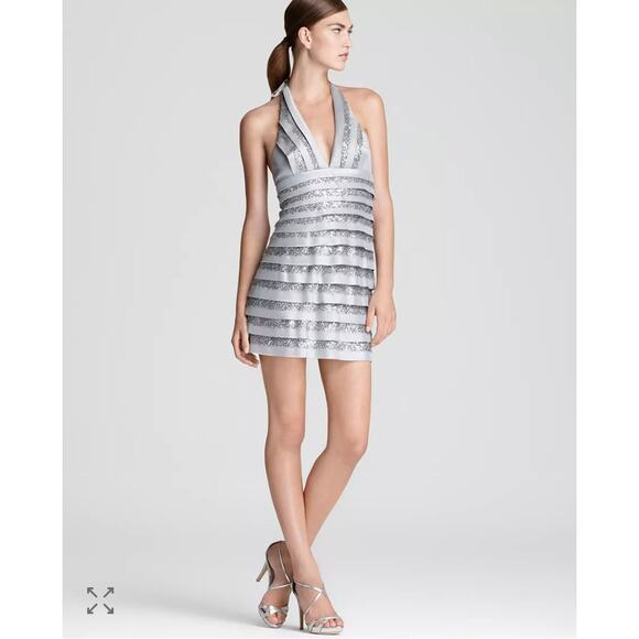 shimmery halter dress Sequin Short Halter Homecoming Dress main image 1